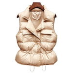 Vesporia 2022 New Ultra Light Down Vest Women Short Vest Windproof Lightweight Warm Waistcoat Female White Duck Down Down Coat Sleeveless