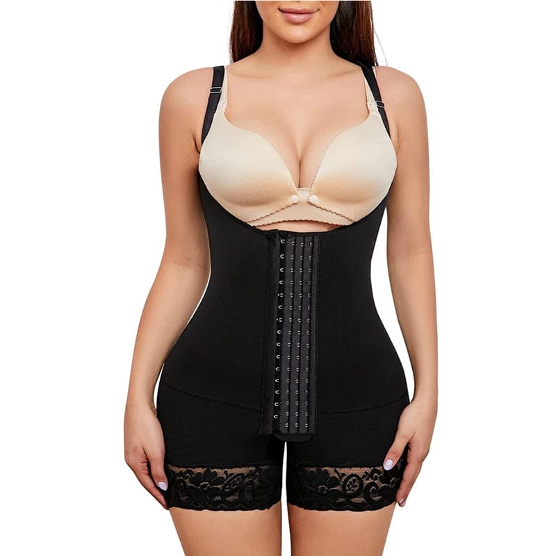 Vesporia Black / L Original Women's Colombian Postpartum Sash Reducers Corset High Girdle For Post-Surgical Use Slimming Sheath Tummy Shapewear