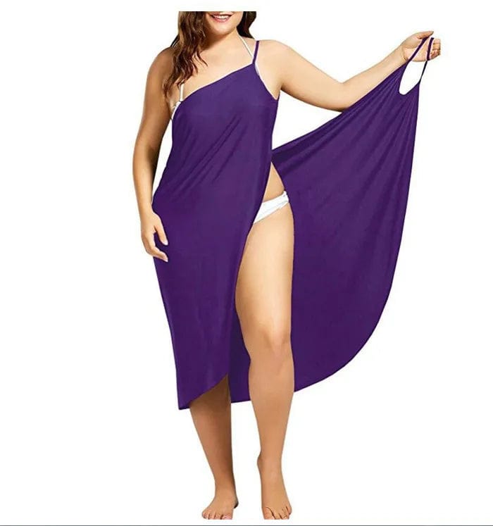 Vesporia Summer Beach Sexy Women Solid Color Wrap Dress Sun Protection Bikini Cover Up Sarongs Female Bathing Suit Swimwears