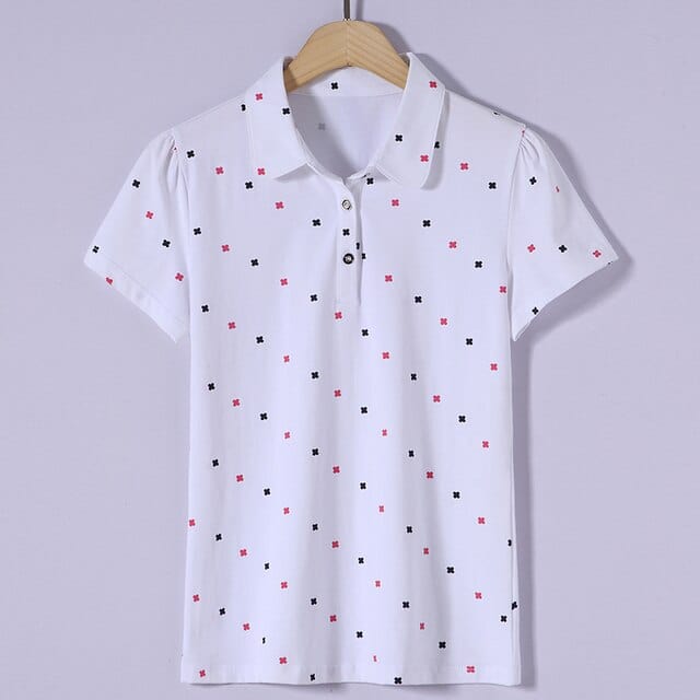 vesporia Biały / 4XL T-shirt Polo We Wzory