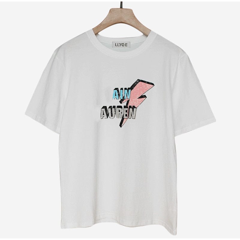 vesporia Biały / Uniwersalny T-shirt Z Nadrukiem