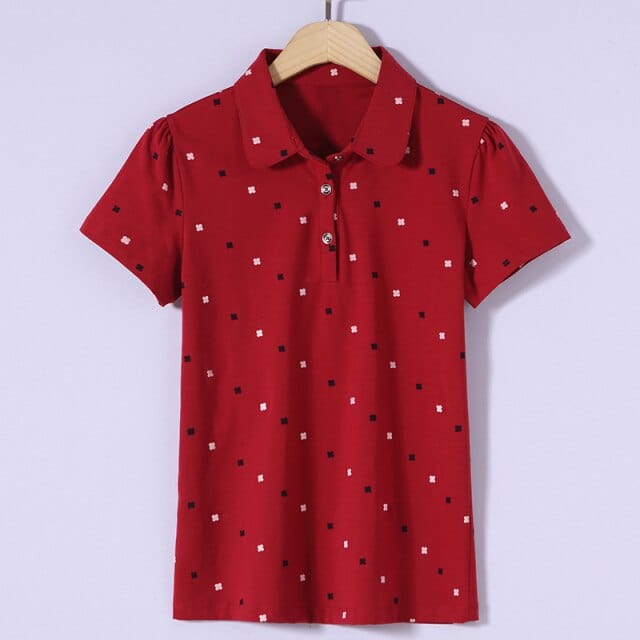 vesporia Czerwony / 4XL T-shirt Polo We Wzory