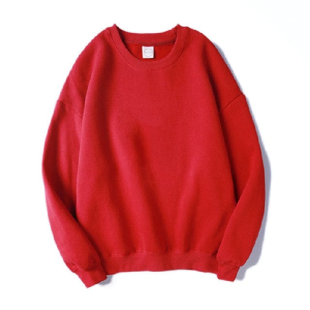 vesporia Czerwony / M Oversizowa Bluza Bez Kaptura