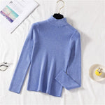 Vesporia Niebieski / Uniwersalny Miękki Sweter Z Golfem
