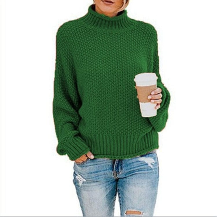 Vesporia Green / S Sweter Z Grubym Splotem