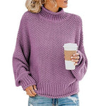 Vesporia Light Purple / S Sweter Z Grubym Splotem