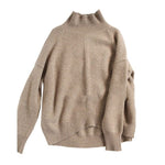 vesporia L / Beżowy Oversizowy Wełniany Sweter