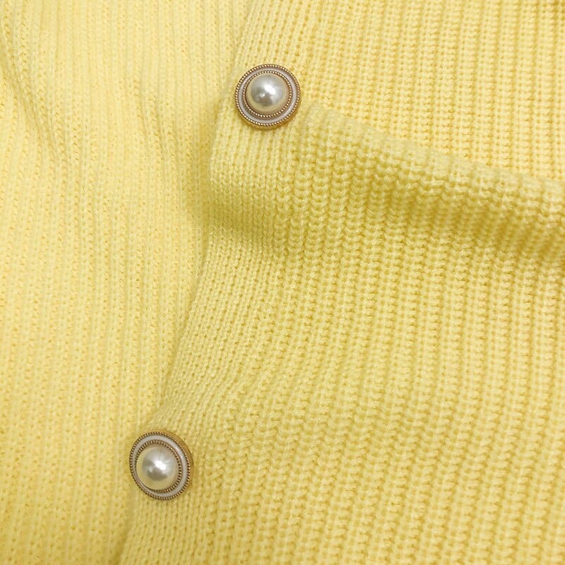 vesporia Sweter Oversize Zapinany Z Prążkowaniem