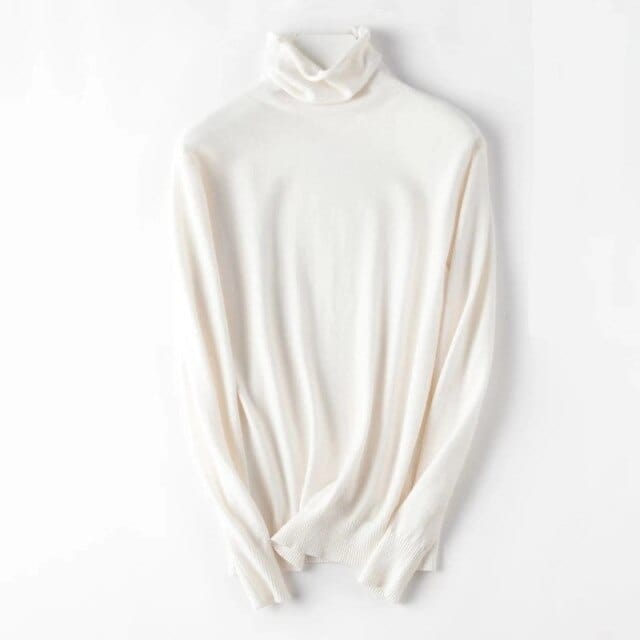 vesporia Uniwersalny / Biały Minimalistyczny Gładki Sweter