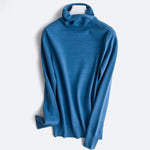vesporia Uniwersalny / Niebieski Minimalistyczny Gładki Sweter