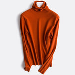 vesporia Uniwersalny / Pomarańczowy Minimalistyczny Gładki Sweter