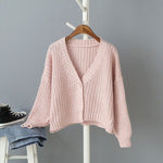 vesporia Uniwersalny / Różowy Sweter Z Jednym Guzikiem