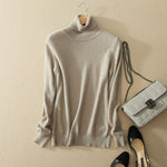 vesporia XL / Beżowy Minimalistyczny Sweter Z Golfem