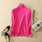 vesporia XXXL / Różowy Minimalistyczny Sweter Z Golfem