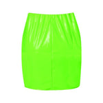 vesporia Zielony / S Lateksowa Mini Spódnica